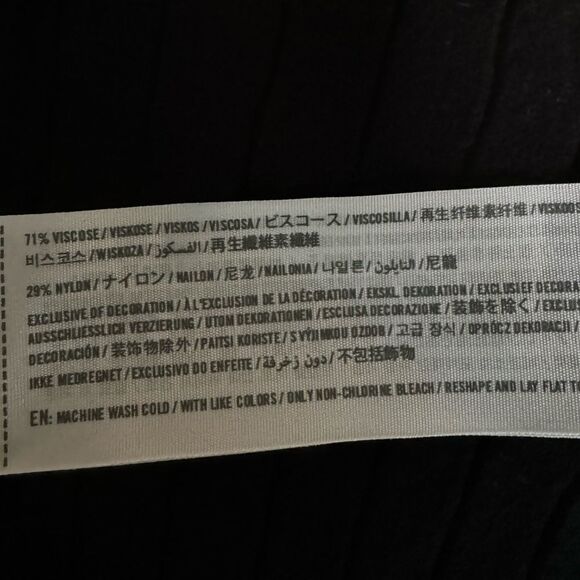 Abercrombie & Fitch Black Ribbed Skater Tank Sweater Dress Size Medium - Picture 5 of 6